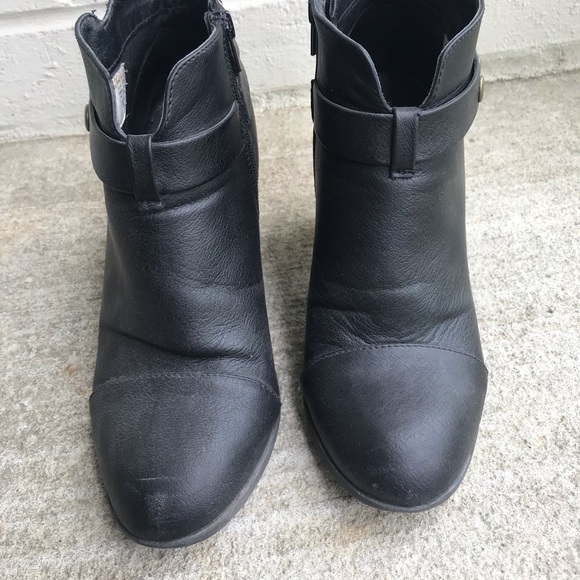 American Eagle Black Heeled Strap Ankle Boots - Picture 2 of 8